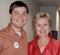 Dan Carroll with Hillary Clinton.