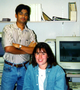 Ashwin Navin ’99 and Christiana Dominguez ’01. April 1999.