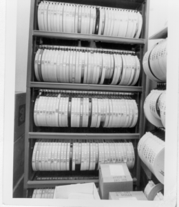 Tape Storage Database in Bauer Center.