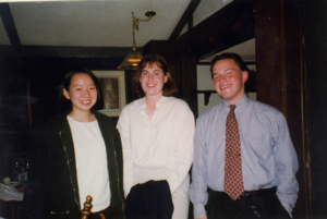 1999 Madrigals: Helen Chen ’01, Christiana Dominguez ’01, and Matt Grossman ’01.