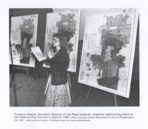 1991 Florence Adams presenting.